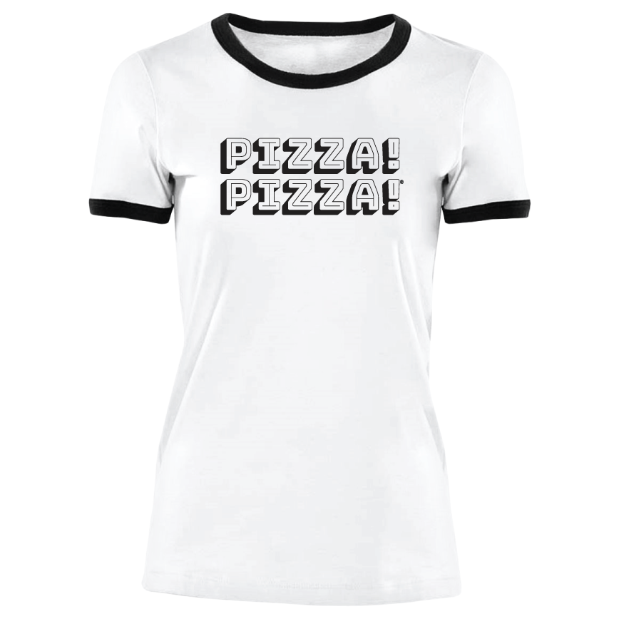 Ladies Pizza!Pizza!® Ringer Tee