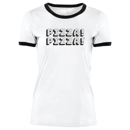 Ladies Pizza!Pizza!® Ringer Tee