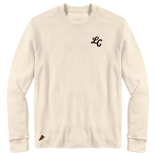 LC Monogram Embroidered Waffle Knit Shirt