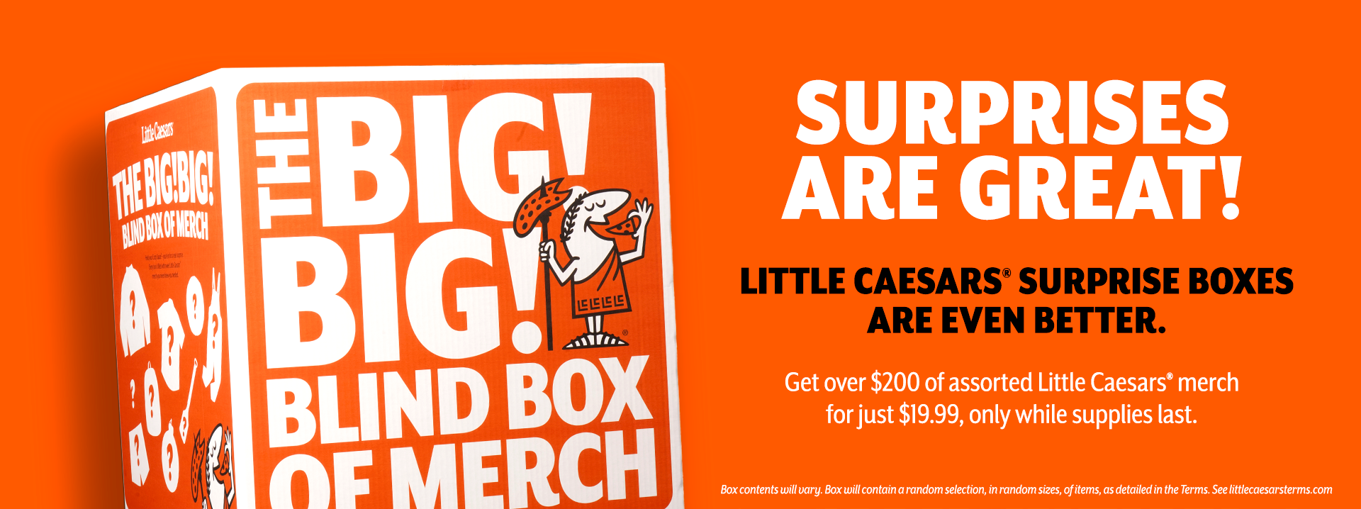 The Big!Big! Blind Box Of Merch Banner
