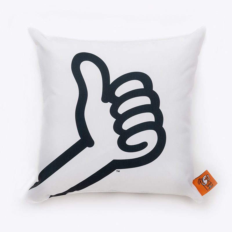 Two-Sided Peace Sign/Thumbs-Up Pillow